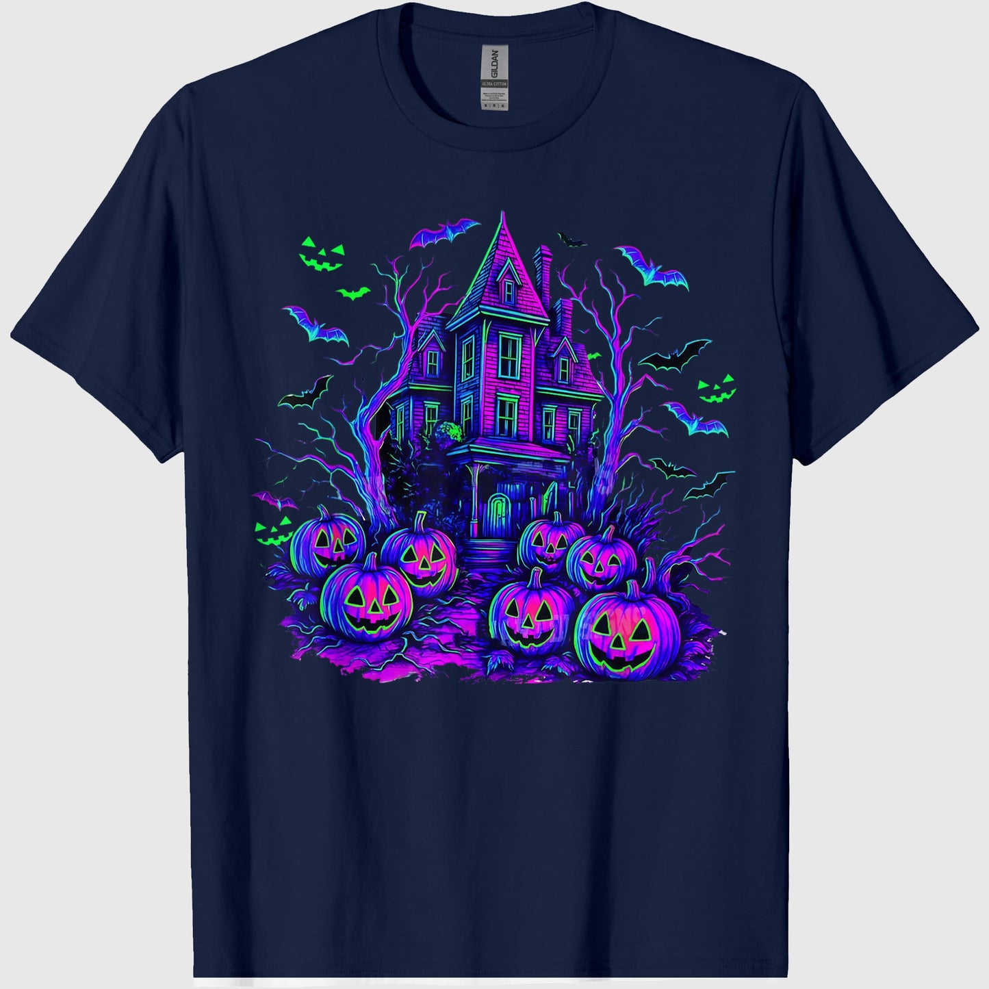 Vintage Halloween Spooky Scene Retro Pumpkin Scary Season T-Shirt