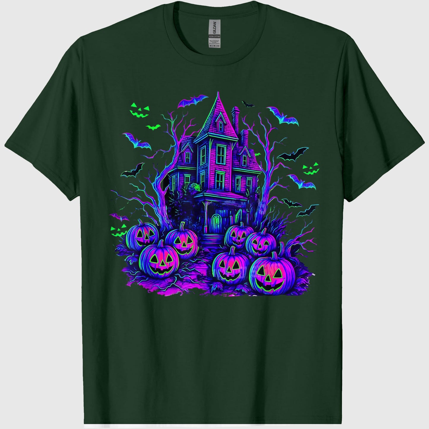 Vintage Halloween Spooky Scene Retro Pumpkin Scary Season T-Shirt