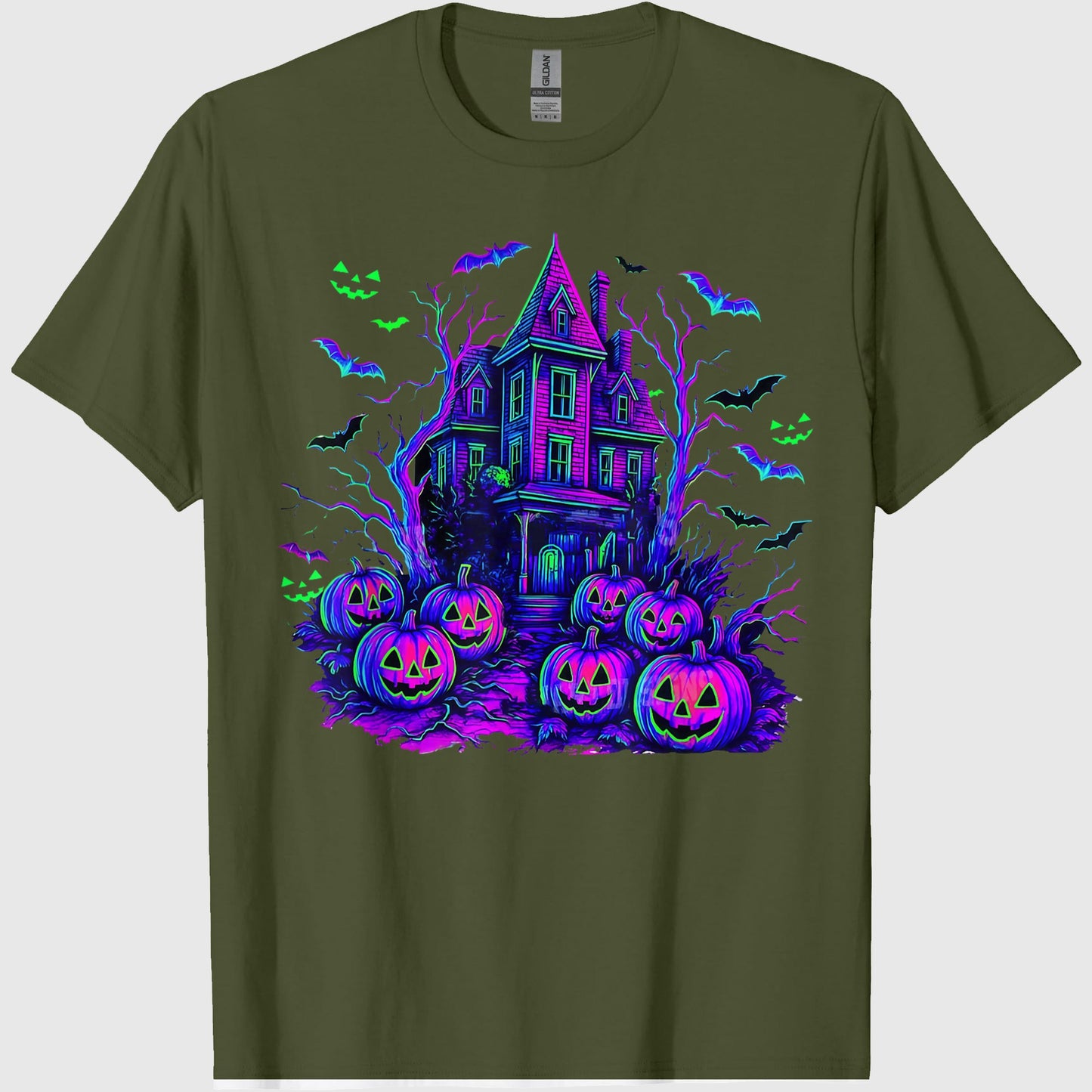 Vintage Halloween Spooky Scene Retro Pumpkin Scary Season T-Shirt