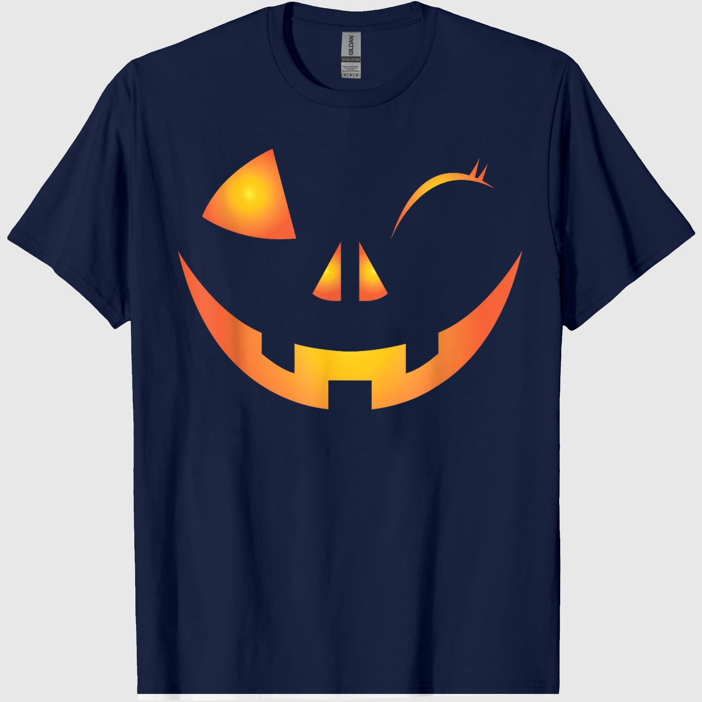 Wink Face Pumpkin Jack O Lantern Costume Cool Halloween Gift T-Shirt