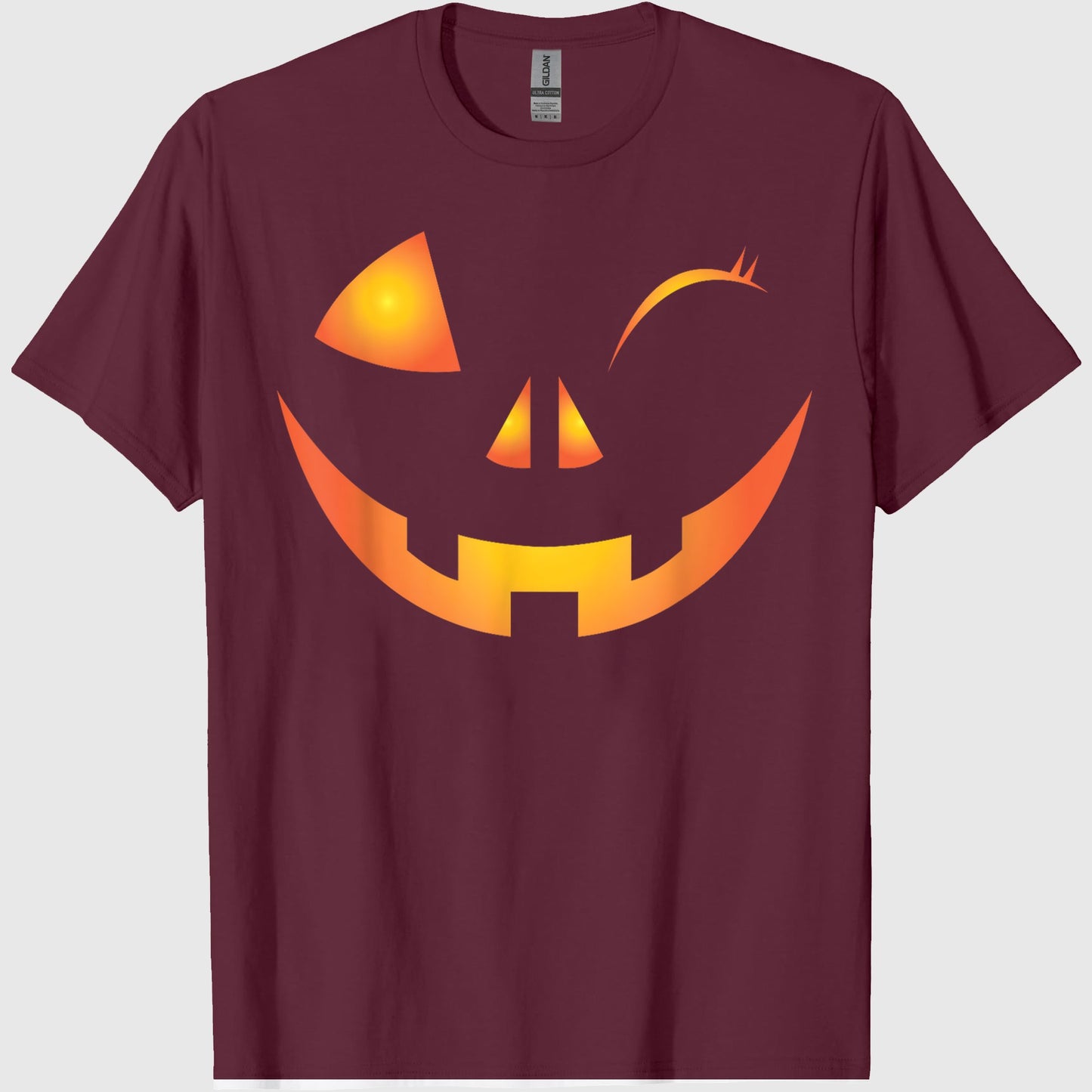 Wink Face Pumpkin Jack O Lantern Costume Cool Halloween Gift T-Shirt